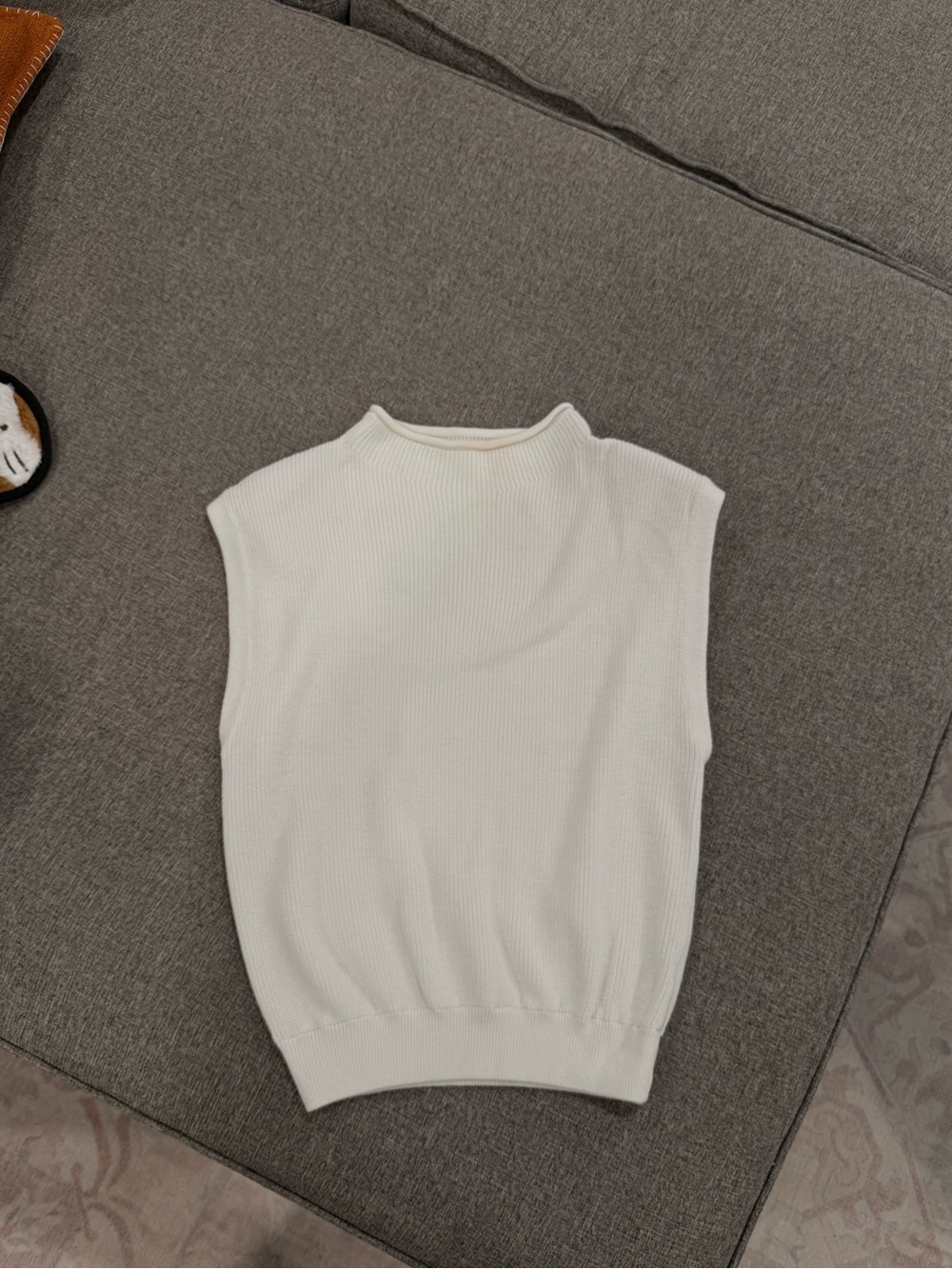 Ellison White Knit Vest Top